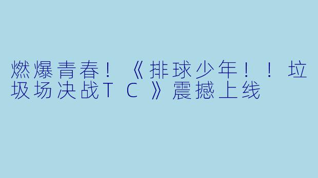 燃爆青春!《排球少年!!垃圾场决战TC》震撼上线