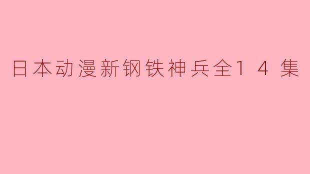 日本动漫新钢铁神兵全14集