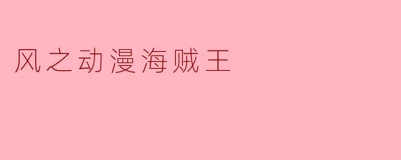 风之动漫海贼王