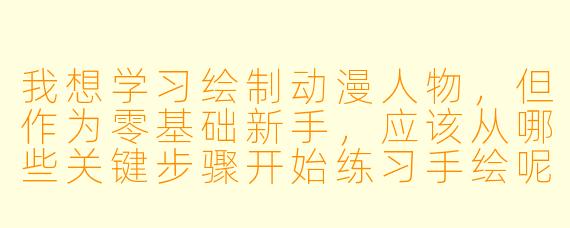 我想学习绘制动漫人物，但作为零基础新手，应该从哪些关键步骤开始练习手绘呢？