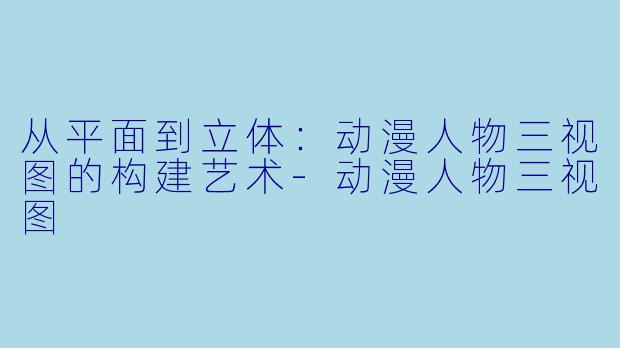 从平面到立体:动漫人物三视图的构建艺术-动漫人物三视图
