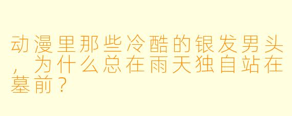 动漫里那些冷酷的银发男头，为什么总在雨天独自站在墓前？