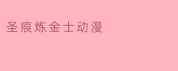 圣痕炼金士动漫