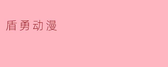 盾勇动漫