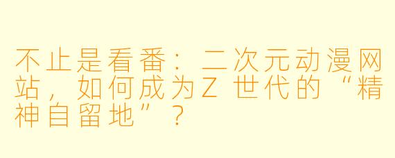 不止是看番:二次元动漫网站,如何成为Z世代的“精神自留地”?