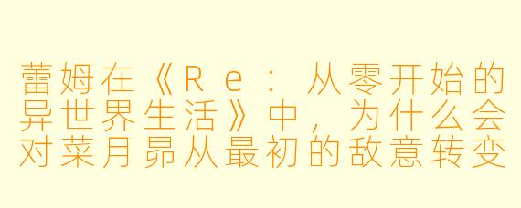 蕾姆在《Re:从零开始的异世界生活》中,为什么会对菜月昴从最初的敌意转变为深切的信任与爱慕?