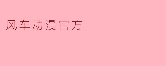 风车动漫官方是什么？